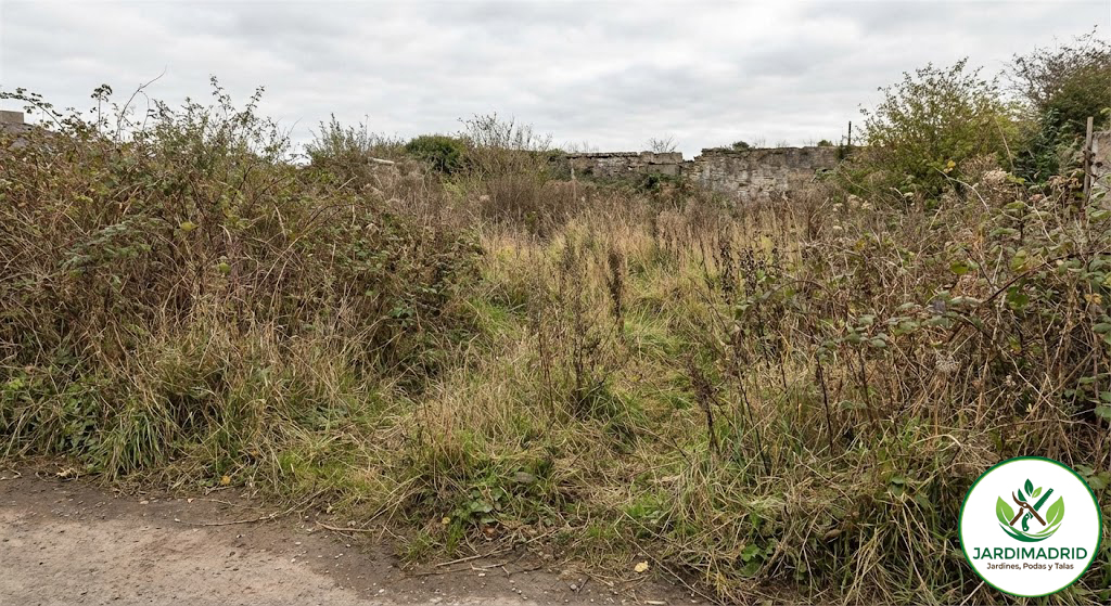 Terreno irregular antes del movimiento de tierras y nivelación
